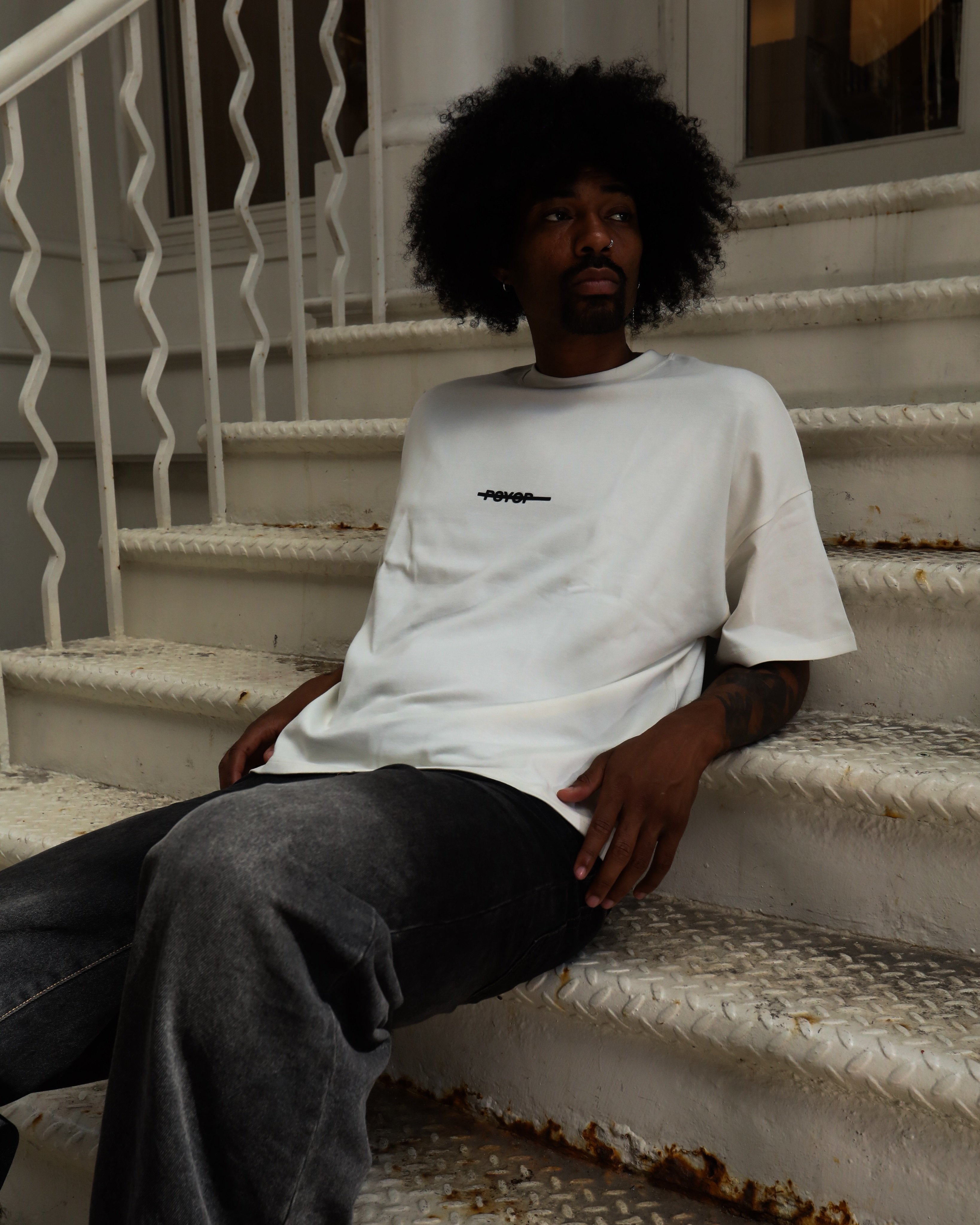 Psyop Tee Natural White