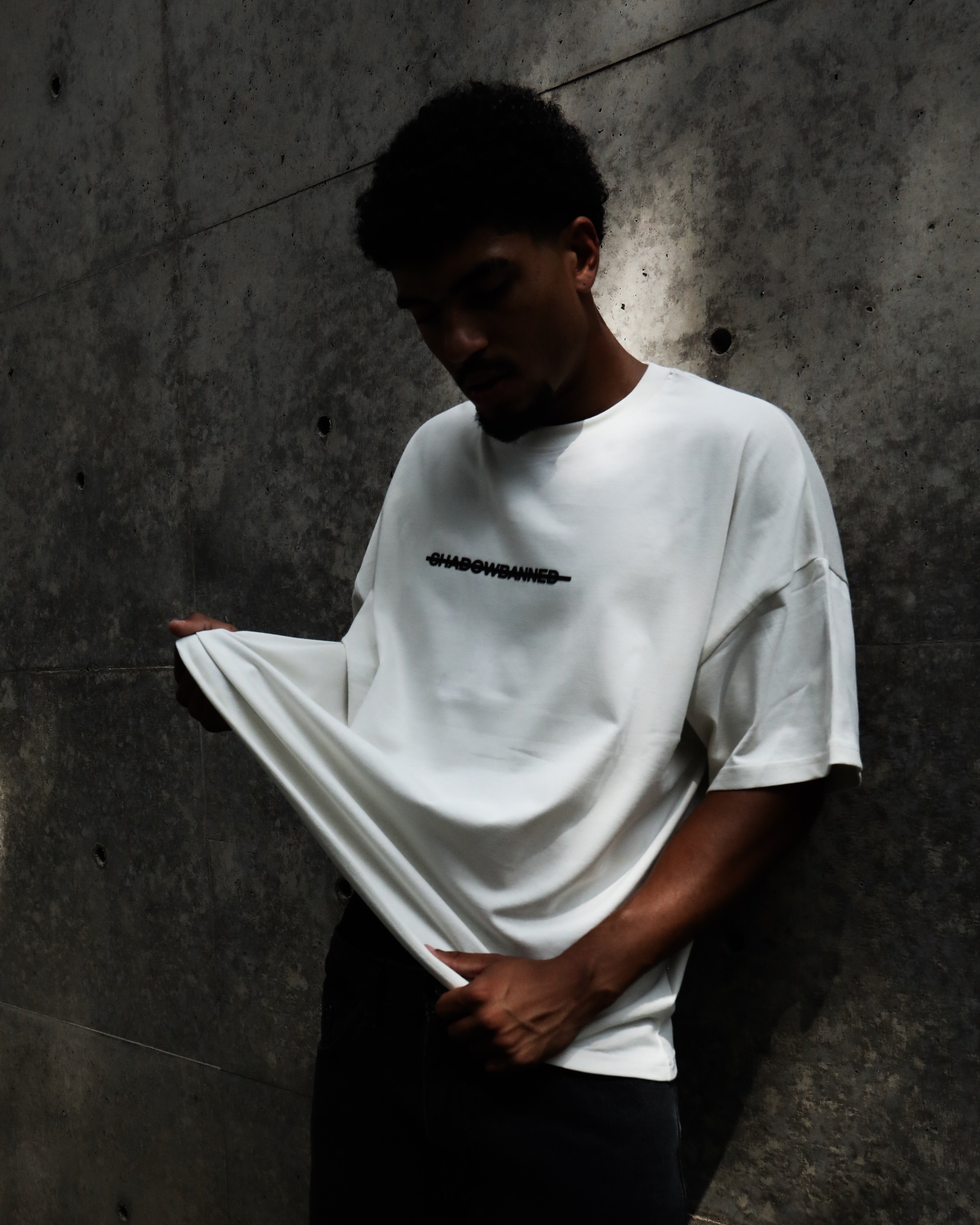 Shadowbanned Tee Natural White